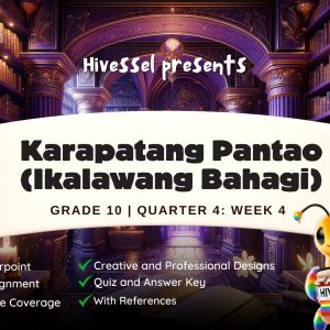 AP 10, Quarter 4 Lesson 4 (MELCs)