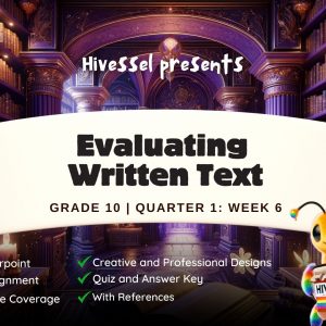 English 10, Quarter 1 Lesson 6 (MELCs)