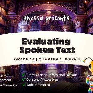 English 10, Quarter 1 Lesson 8 (MELCs)