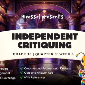 English 10, Quarter 3 Lesson 6 (MELCs)