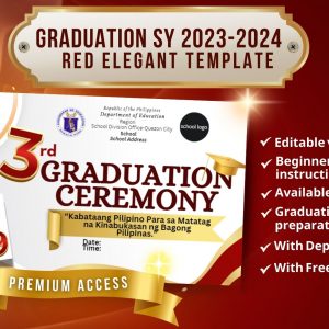 Red Elegant Graduation Tarpaulin Template