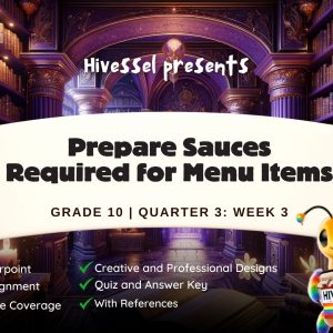 TLE 10, Quarter 3 Lesson 3 (Cookery) (MELCs)