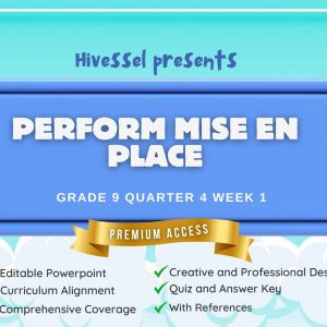 TLE 9, Quarter 4 Lesson 1 (Cookery) (MELCS)