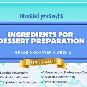 TLE 9, Quarter 4 Lesson 2 (Cookery) (MELCS)