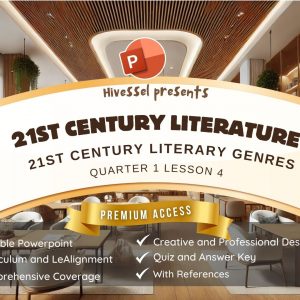 21st Century Literature Quarter 1 Lesson 4