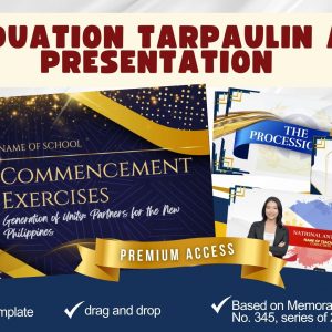 Graduation Presentation with FREE Tarpaulin Layout (Royal Blue)
