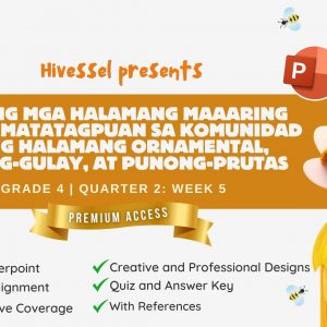 TLE 4, Quarter 2 Lesson 5