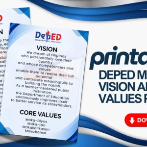 DepEd Mission, Vision and Core Values Poster