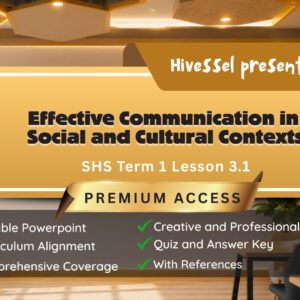 Effective Communication Term 1 Lesson 3.1